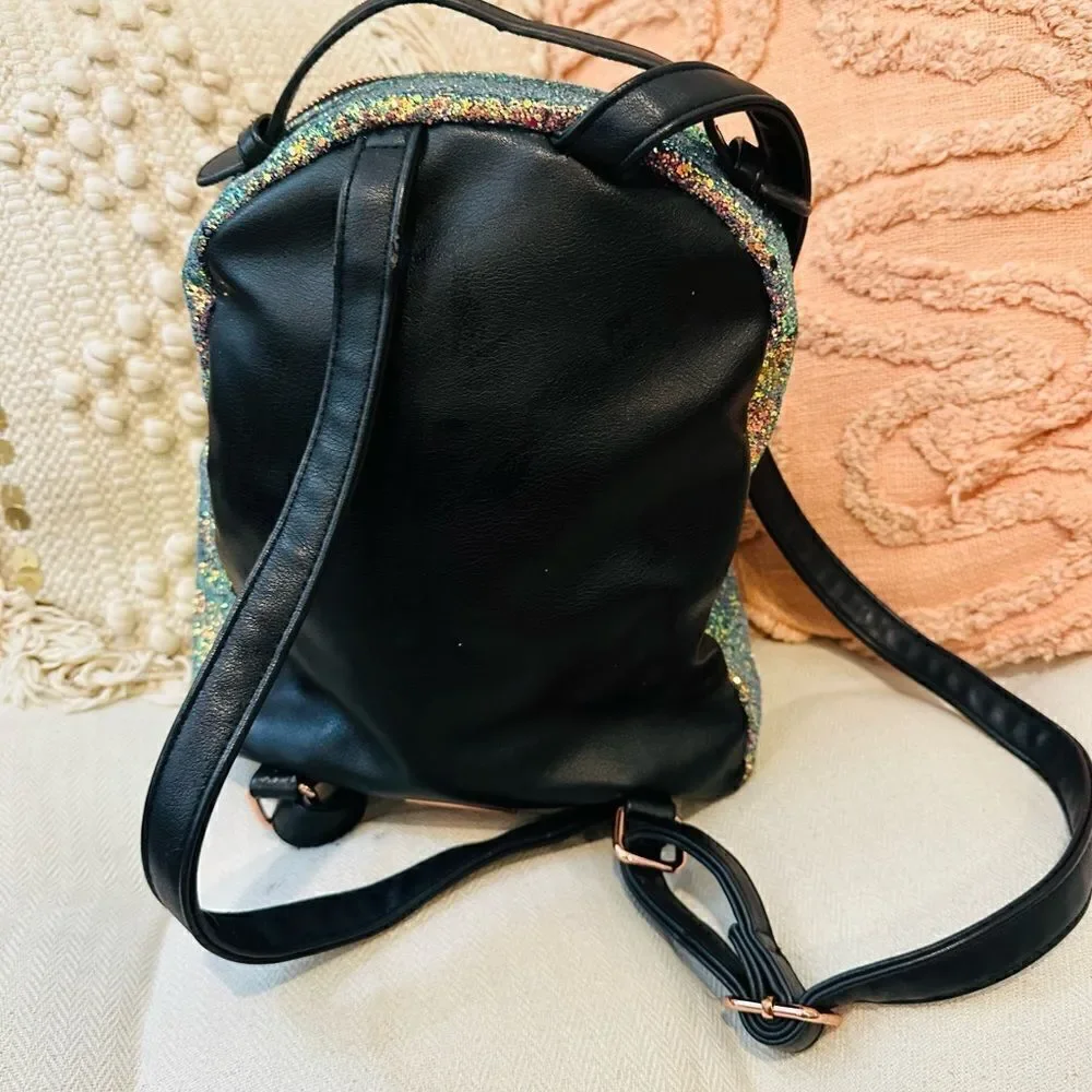 EUC Madden Girl Vegan Glitter Small Backpack